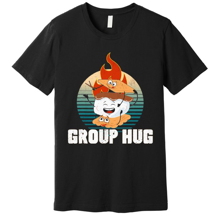 vintage Group Hug Smores Group Hug Camping Premium T-Shirt