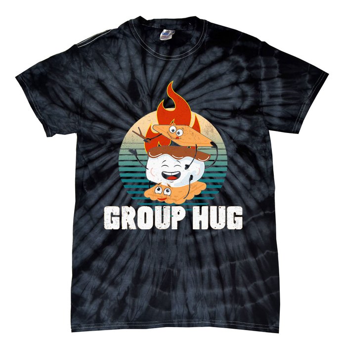 vintage Group Hug Smores Group Hug Camping Tie-Dye T-Shirt