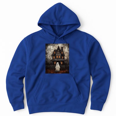 Vintage Ghost Haunted House Midnight Halloween Ghost Spooky Hoodie