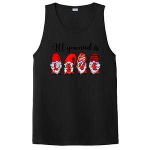 Valentine Gnomes Holding Hearts Valentine's Day Gnome Love Gift PosiCharge Competitor Tank