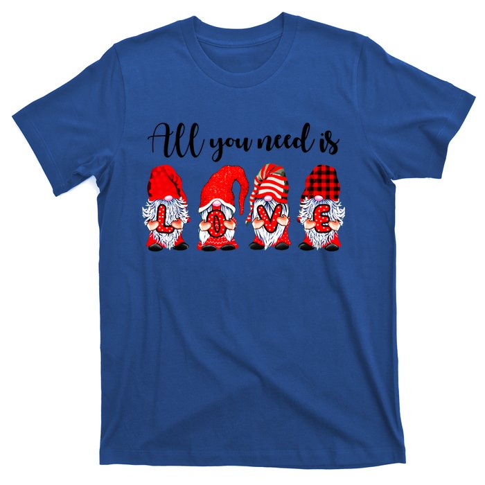 Valentine Gnomes Holding Hearts Valentine's Day Gnome Love Gift T-Shirt