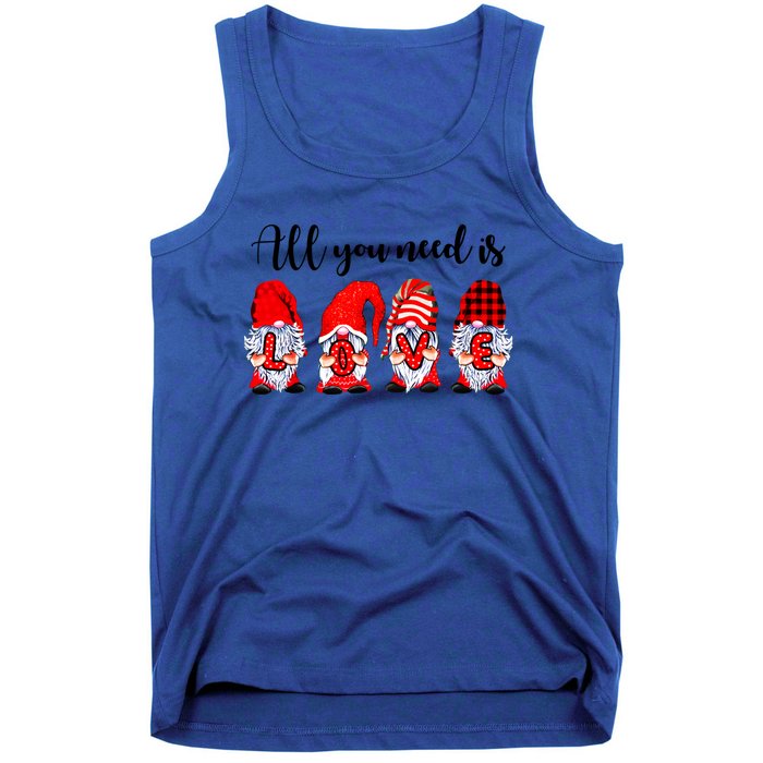 Valentine Gnomes Holding Hearts Valentine's Day Gnome Love Gift Tank Top