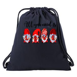 Valentine Gnomes Holding Hearts Valentine's Day Gnome Love Gift Drawstring Bag