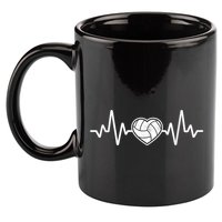 Volleyball Gifts Heartbeat 11oz C Handle Ceramic Mug