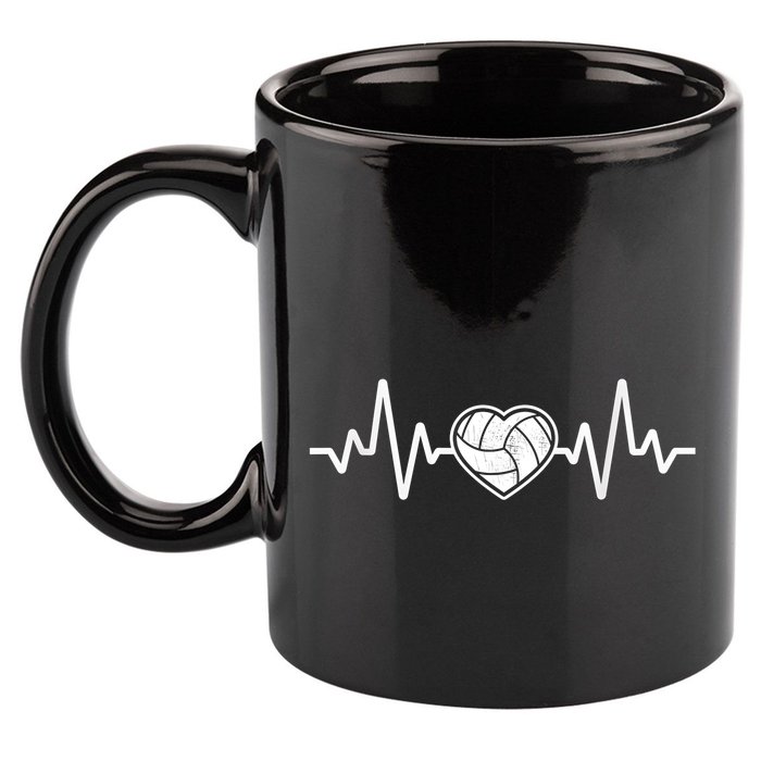 Volleyball Gifts Heartbeat 11oz C Handle Ceramic Mug