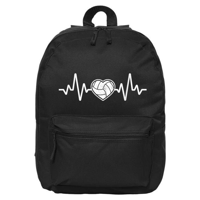 Volleyball Gifts Heartbeat 16 in Basic Backpack