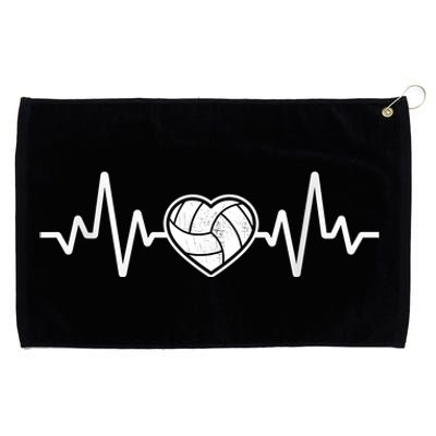 Volleyball Gifts Heartbeat Grommeted Golf Towel