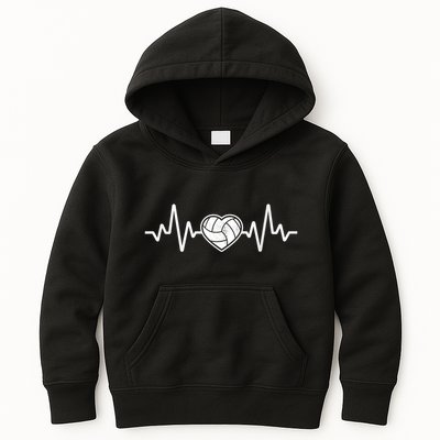 Volleyball Gifts Heartbeat Kids Hoodie