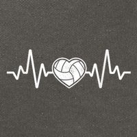 Volleyball Gifts Heartbeat Cotton Canvas Backpack