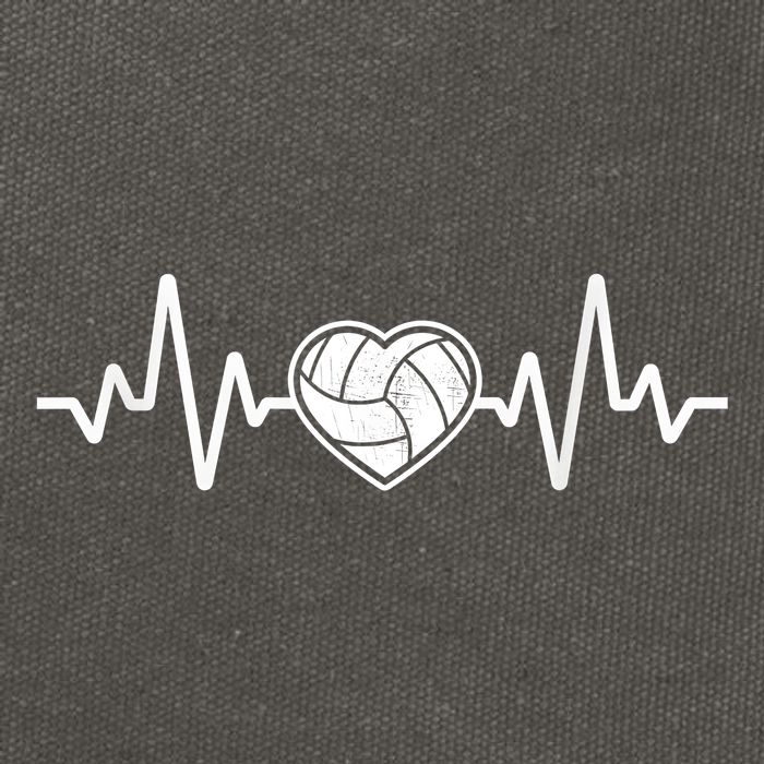 Volleyball Gifts Heartbeat Cotton Canvas Backpack