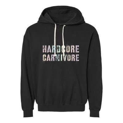 Vintage Grilling Hardcore Carnivore Patio Grandpa Brisket Garment-Dyed Fleece Hoodie