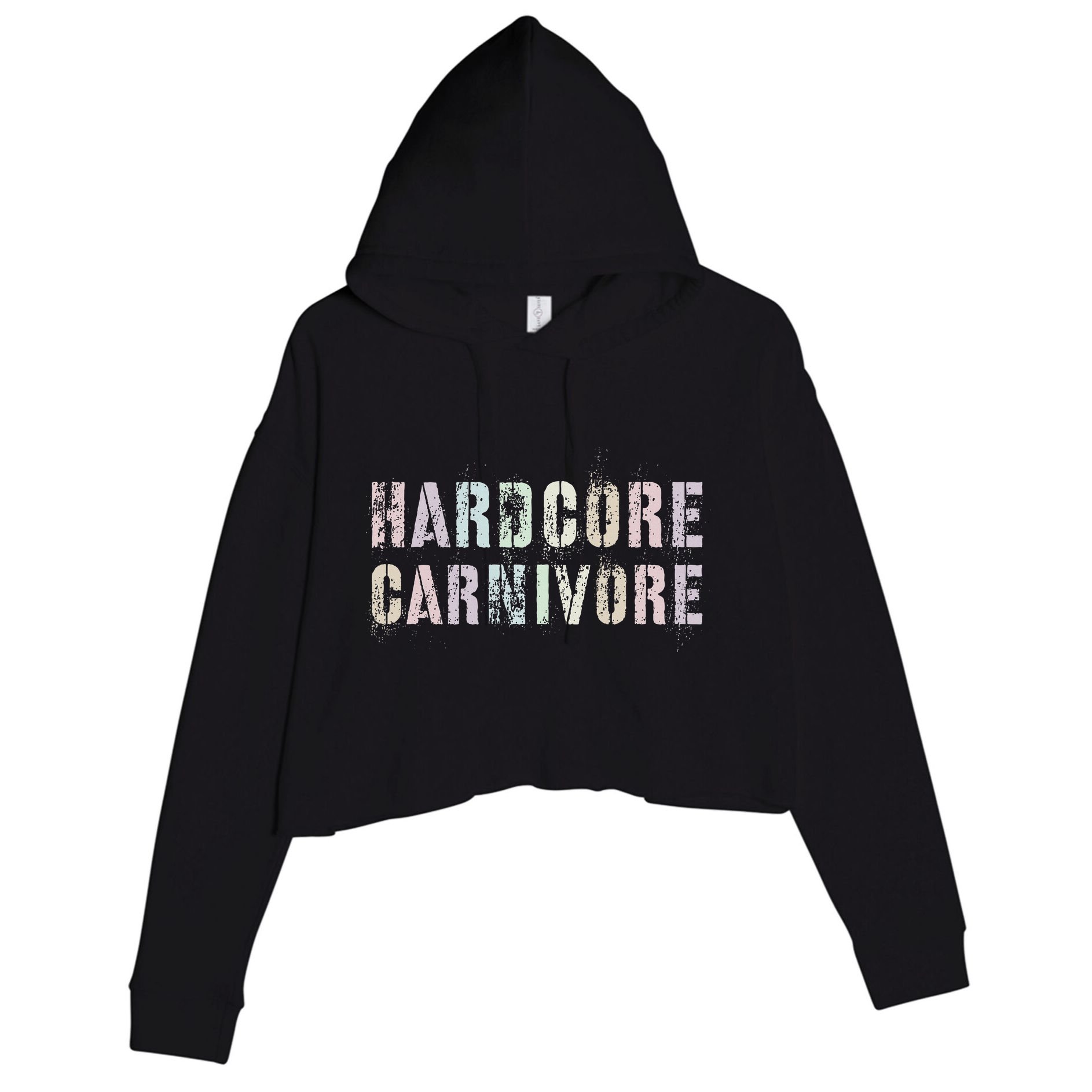 Vintage Grilling Hardcore Carnivore Patio Grandpa Brisket Crop Fleece Hoodie