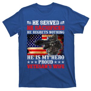 Veterans Gift He Is My Hero Proud Veteran's Wife Gift T-Shirt