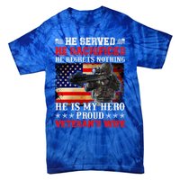 Veterans Gift He Is My Hero Proud Veteran's Wife Gift Tie-Dye T-Shirt