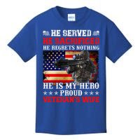 Veterans Gift He Is My Hero Proud Veteran's Wife Gift Kids T-Shirt