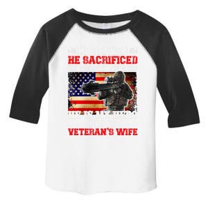 Veterans Gift He Is My Hero Proud Veteran's Wife Gift Toddler Fine Jersey T-Shirt