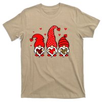 Valentine Gnomes Holding Heart Leopard Happy Valentine's Day Love T-Shirt