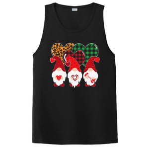 Valentine Gnomes Holding Heart Leopard Happy Valentine's Day PosiCharge Competitor Tank