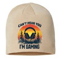 Vintage Gamer Headset CanT Hear You IM Gaming Funny Gamer Sustainable Beanie