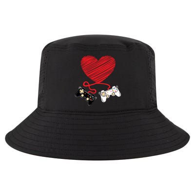 Video Gamer Heart Controllers Valentines Day Boy Girl Cool Comfort Performance Bucket Hat