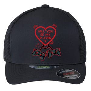 Video Gamer Heart Controller ValentineS Day Gift Flexfit Unipanel Trucker Cap