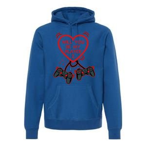 Video Gamer Heart Controller ValentineS Day Gift Premium Hoodie