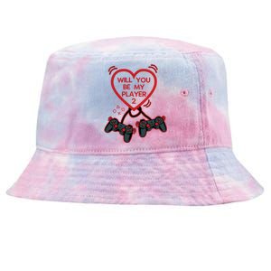 Video Gamer Heart Controller ValentineS Day Gift Tie-Dyed Bucket Hat