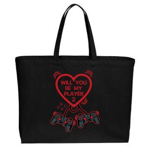 Video Gamer Heart Controller ValentineS Day Gift Cotton Canvas Jumbo Tote