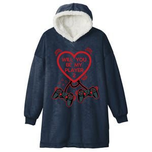 Video Gamer Heart Controller ValentineS Day Gift Hooded Wearable Blanket