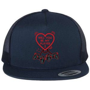 Video Gamer Heart Controller ValentineS Day Gift Flat Bill Trucker Hat