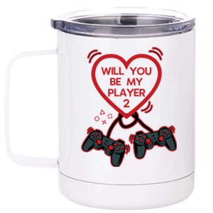 Video Gamer Heart Controller ValentineS Day Gift 12 oz Stainless Steel Tumbler Cup