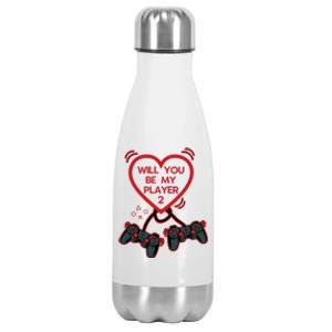 Video Gamer Heart Controller ValentineS Day Gift Stainless Steel Insulated Water Bottle