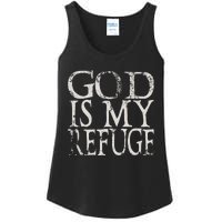 vintage God Is My Refuge Jesus Christian Bible Ladies Essential Tank