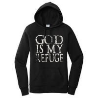 vintage God Is My Refuge Jesus Christian Bible Women's Pullover Hoodie