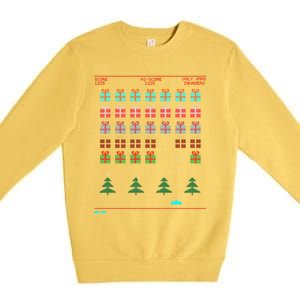 Video Game Inspired Ugly Christmas Cute Gift Premium Crewneck Sweatshirt