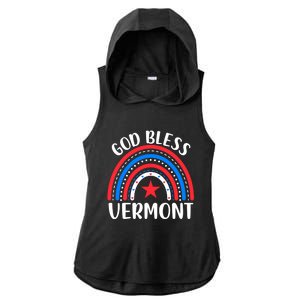 Vermongreat Gift I Love Vermont Usa Great Gift Ladies PosiCharge Tri-Blend Wicking Draft Hoodie Tank