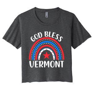 Vermongreat Gift I Love Vermont Usa Great Gift Women's Crop Top Tee