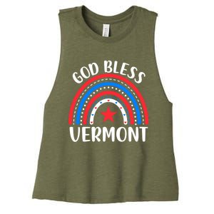 Vermongreat Gift I Love Vermont Usa Great Gift Women's Racerback Cropped Tank