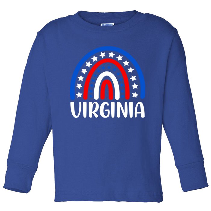 Virginia Gift I Love Virginia Usa Funny Gift Toddler Long Sleeve Shirt