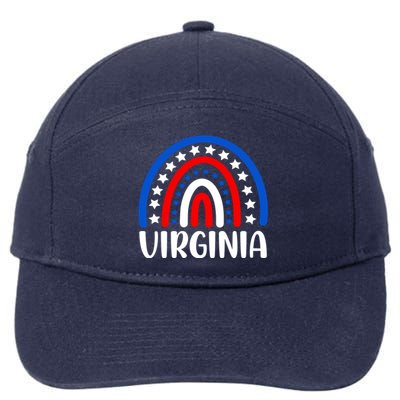 Virginia Gift I Love Virginia Usa Funny Gift 7-Panel Snapback Hat