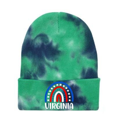 Virginia Gift I Love Virginia Usa Funny Gift Tie Dye 12in Knit Beanie