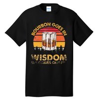 Vintage Goes In Wisdom Comes Out Bourbon Tall T-Shirt