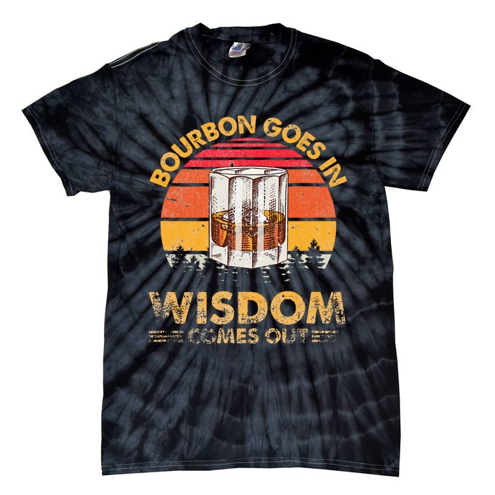 Vintage Goes In Wisdom Comes Out Bourbon Tie-Dye T-Shirt