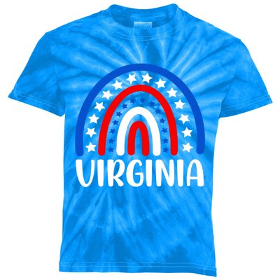 Virginia Gift I Love Virginia Usa Gift Kids Tie-Dye T-Shirt