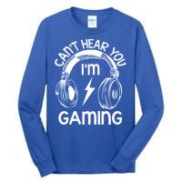 Vintage Gamer Idea Can't Hear You I'm Gaming Gift Tall Long Sleeve T-Shirt