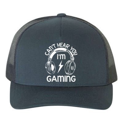 Vintage Gamer Idea Can't Hear You I'm Gaming Gift Yupoong Adult 5-Panel Trucker Hat