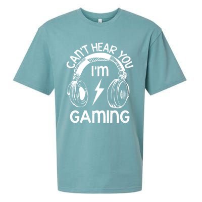 Vintage Gamer Idea Can't Hear You I'm Gaming Gift Sueded Cloud Jersey T-Shirt