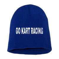 Vintage Go Kart Racing White Text Hobby Gift Short Acrylic Beanie