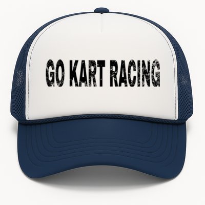 Vintage Go Kart Racing White Text Hobby Gift Trucker Hat