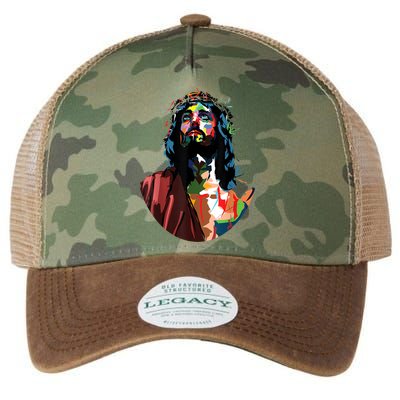 Vintage Got King Jesus Christ Sweet Face Image Legacy Tie Dye Trucker Hat